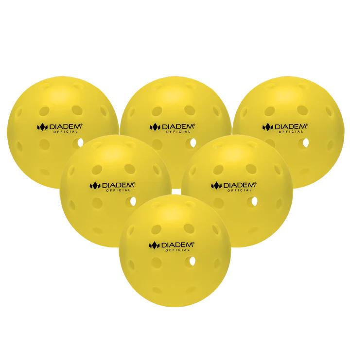 The Official Pickleball - 6 Pack (Yellow)