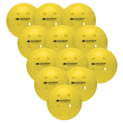 The Official Pickleball - 12 Pack (Yellow)