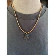 Carbella Designs Disc Golf Basket Corded Necklace - Brown