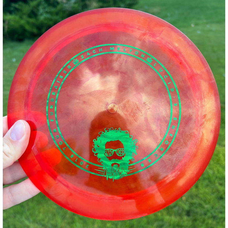 AUCTION! - Dynamic Discs Lucid-X Enforcer with Zach Melton 2018 Team Series Stamp - 172g - Translucent Red