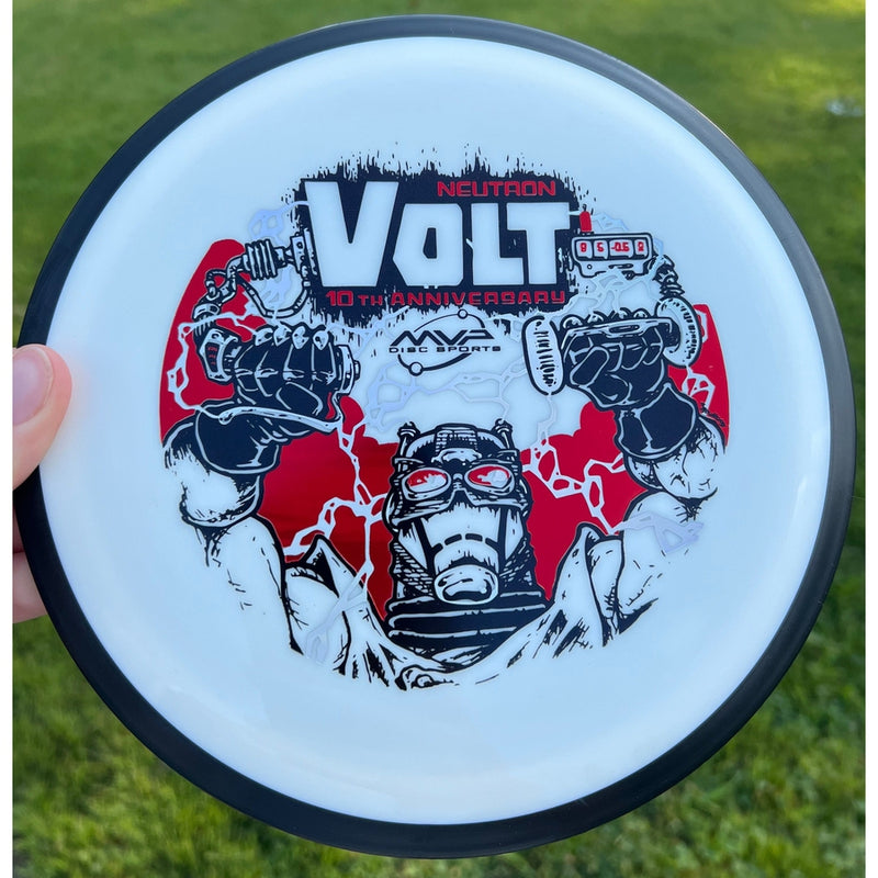 Auction! - MVP Neutron Volt with 10 Year Anniversary Special Edition - Art by Skulboy Stamp - 174g - Solid White