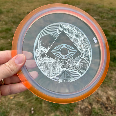 Dec '23 Auction - Axiom Prism Proton Insanity with Special Edition ZAM Insanity Stamp - 171g - Translucent Clear