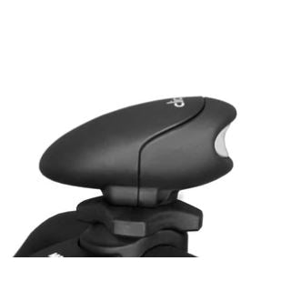 Black Clicgear Rovic cart steering knob with an ergonomic design and textured grip for easy attachment.