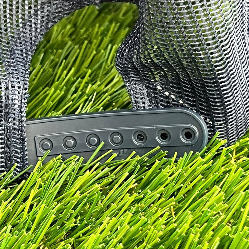 Close-up of a black mesh trucker cap&