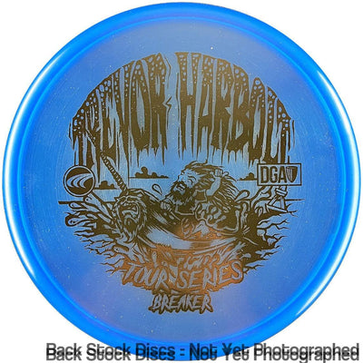 Blue DGA Ice Breaker 2022 Trevor Harbolt Tour Series disc with dark blue icy graphic and a prominent DGA logo.
