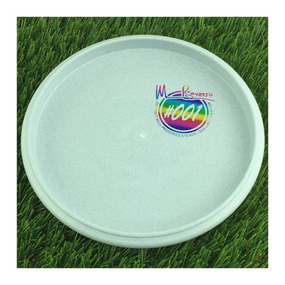 Solid grey DGA Steady disc golf putter with a vibrant rainbow 2021 Matt Bell ProSeries #001 bottom stamp.