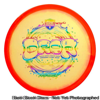 Yellow Discmania Horizon C-Line Drop Niklas Anttila Creator Series disc golf disc with a red rim.
