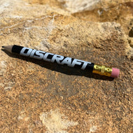 Discraft Score Keeping Pencil with Eraser | A clean, compact pencil marked with unmistakable Discraft style. - Black / 3.75" Long