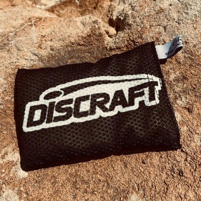 Black Discraft Silky Feel Waffle Sportsack with a white logo and small loop on the corner.