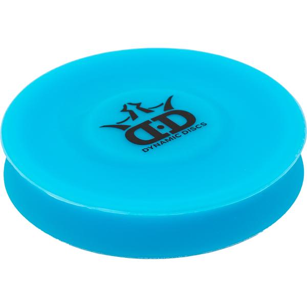 Round blue Dynamic Discs Zlinger disc golf disc with a black brand logo and text on its top surface.