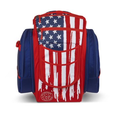 Red, white, and blue GRIP EQ BX3 Series Tour Bag with an American flag design and Paul McBeth 10 Year Anniversary logo.