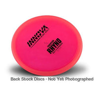 Innova Champion Rhyno Putter avec tampon de stock avec logo Burst [Inventaire de stock arrière – La couleur du disque et du tampon varie] - 151g-159g / Rhyno / Varie