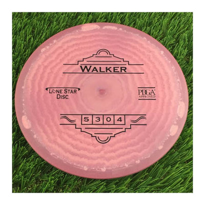 Solid purple Lone Star Delta 2 Walker 172g disc with black lettering and a clear swirled flight plate.