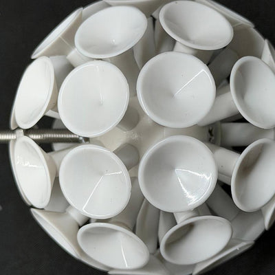 White max disctance suction ball attachment with numerous conical suction cups and visible 8 32 CF threads.