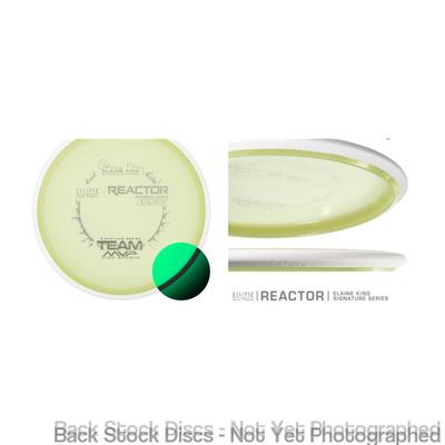 Light yellow MVP Eclipse Glow 2.0 Reactor disc with Elaine King 5X World Champion signature in gray.