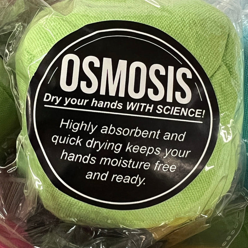 Mvp osmosis sport ball bag showing a black label with white text on a bright green ball.
