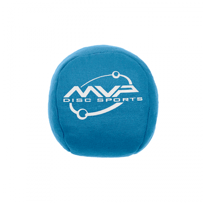 Round MVP Osmosis sport ball bag in teal fabric with a white MVP Disc Sports logo on the front.