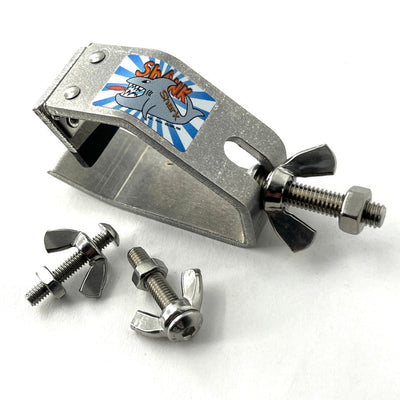 Silver Shank Shark Triple Threat Retriever Tip featuring a shark logo sticker and three separate wing nuts.