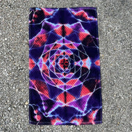 Twisted Amanita Tie-Dye Towel - Mandala - Exact Colors and Designs Will Vary - Dyed - Various / 12" x 18" / 100% Ringspun Cotton