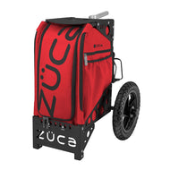 Zuca All Terrain Disc Golf Cart - Infrared (Red) Bag /Black Cart