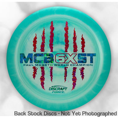 Discraft ESP Swirl Force with McBeast 6X Claw PM World Champ Stamp