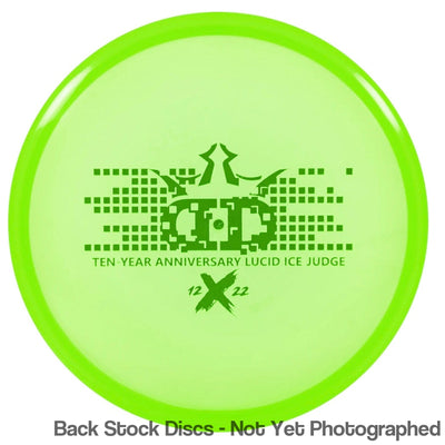 Dynamic Discs Lucid Ice Judge with Ten-Year Anniversary 2012-2022 Stamp