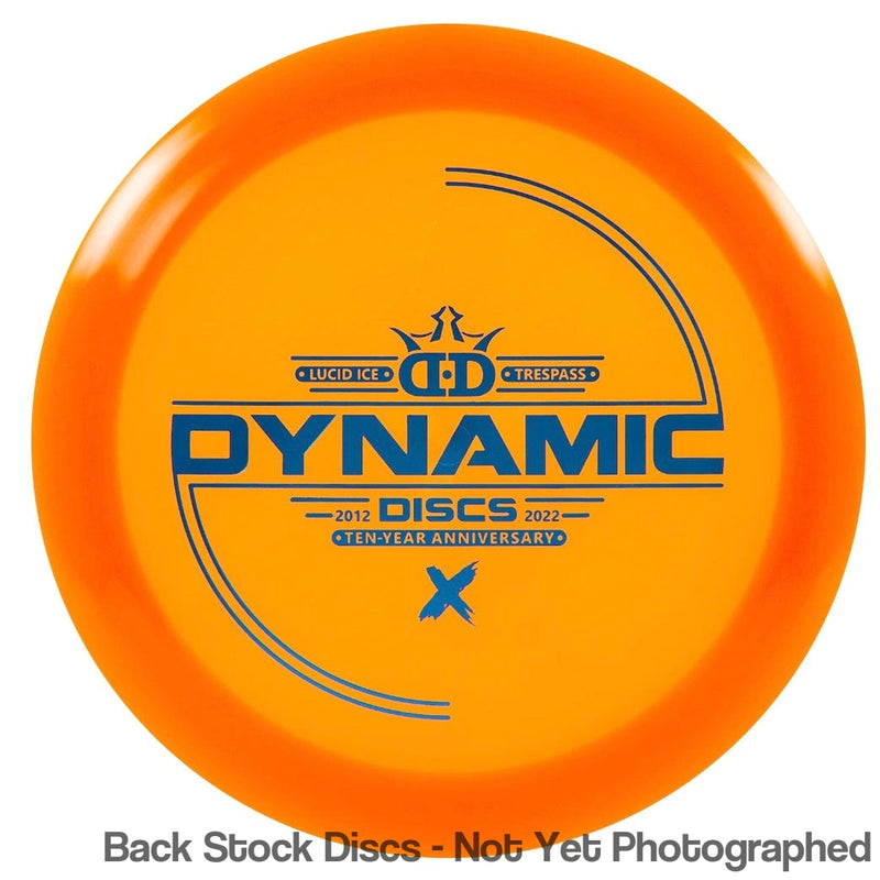 Dynamic Discs Lucid Ice Trespass with Ten-Year Anniversary 2012-2022 Stamp
