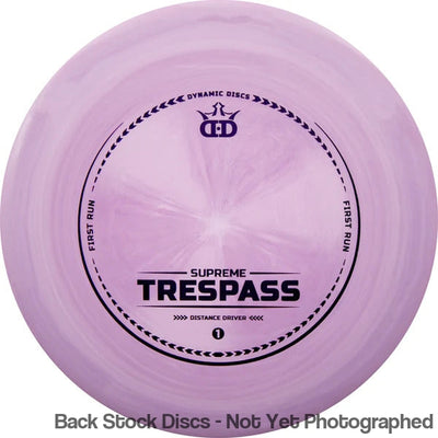 Dynamic Discs Supreme Trespass with First Run Stamp