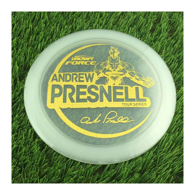 Discraft Metallic Z Force with Andrew Presnell Tour Series 2021 Stamp - 174g - Translucent Off White