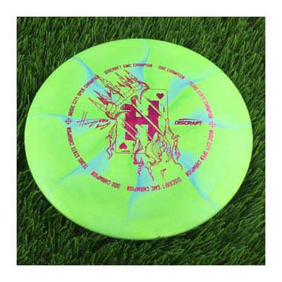 Discraft ESP Swirl Vulture with Hailey King Tour Champion Card Stamp - 176g - Solid Green