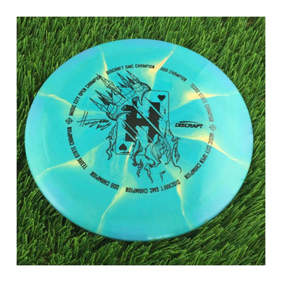 Discraft ESP Swirl Vulture with Hailey King Tour Champion Card Stamp - 174g - Solid Aqua Green