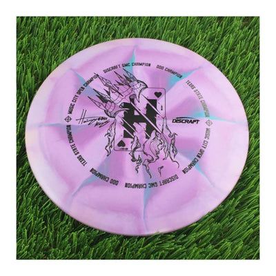 Discraft ESP Swirl Vulture with Hailey King Tour Champion Card Stamp - 174g - Solid Purple