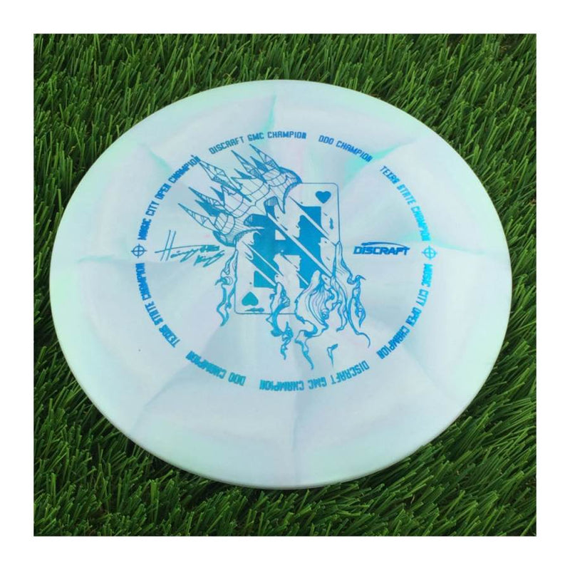 Discraft ESP Swirl Vulture with Hailey King Tour Champion Card Stamp - 174g - Solid Light Blue