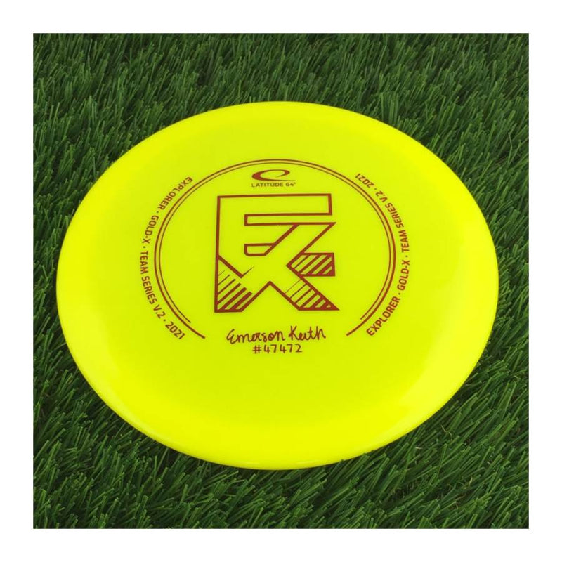 Latitude 64 Gold X-Blend Explorer with Emerson Keith 2021 Team Series Stamp - 173g - Solid Yellow