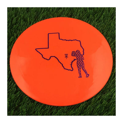 Dynamic Discs Fuzion X-Blend Vandal with Texas Outline & Valerie Mandujano Profile Stamp - 173g - Solid Orange