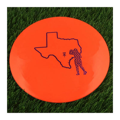 Dynamic Discs Fuzion X-Blend Vandal with Texas Outline & Valerie Mandujano Profile Stamp - 174g - Solid Orange