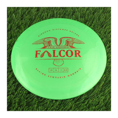 Prodigy 500 D2 Falcor (by Airborn) with Airborn Cale Leiviska Stock Stamp - 173g - Solid Green