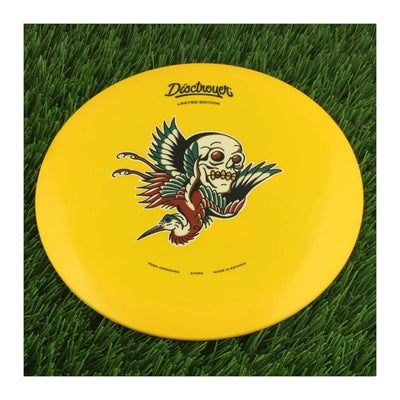 Disctroyer A-Medium Stork FD-8 with Colored Tattoo - Limited Edition Stamp - 173g - Solid Yellow