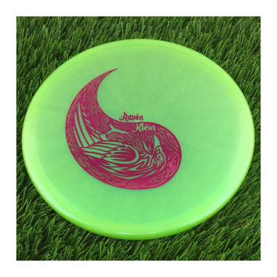 Dynamic Discs Lucid Chameleon Suspect with Raven Klein Yin and Yang Raven Stamp - 176g - Translucent Green