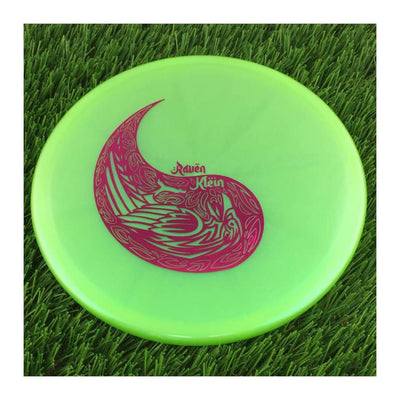 Dynamic Discs Lucid Chameleon Suspect with Raven Klein Yin and Yang Raven Stamp - 173g - Translucent Green
