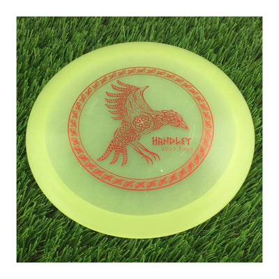 Dynamic Discs Lucid-X Moonshine Evader with Celtic Knot Raven - Holyn Handley 2022 Tour Stamp - 173g - Translucent Glow