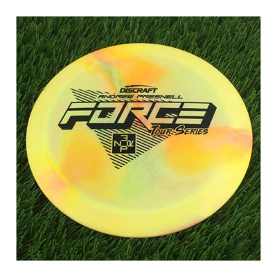 Discraft ESP Swirl Force with Andrew Presnell Tour Series 2022 Stamp - 174g - Solid Yellow