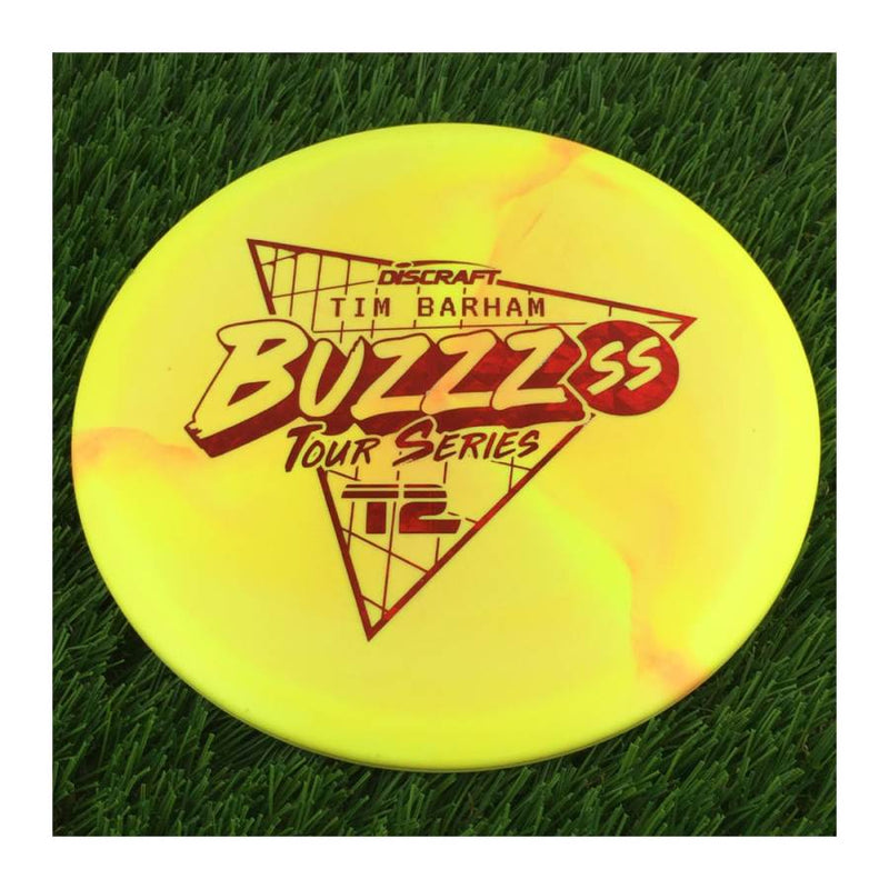 Discraft ESP Swirl BuzzzSS with Tim Barham Tour Series 2022 Stamp - 180g - Solid Yellow