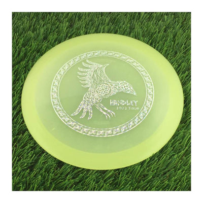 Dynamic Discs Lucid-X Moonshine Evader with Celtic Knot Raven - Holyn Handley 2022 Tour Stamp - 172g - Translucent Glow