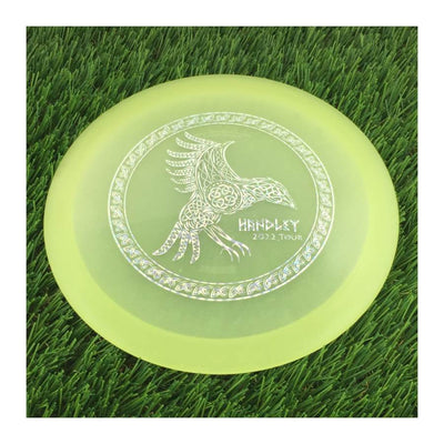 Dynamic Discs Lucid-X Moonshine Evader with Celtic Knot Raven - Holyn Handley 2022 Tour Stamp - 172g - Translucent Glow