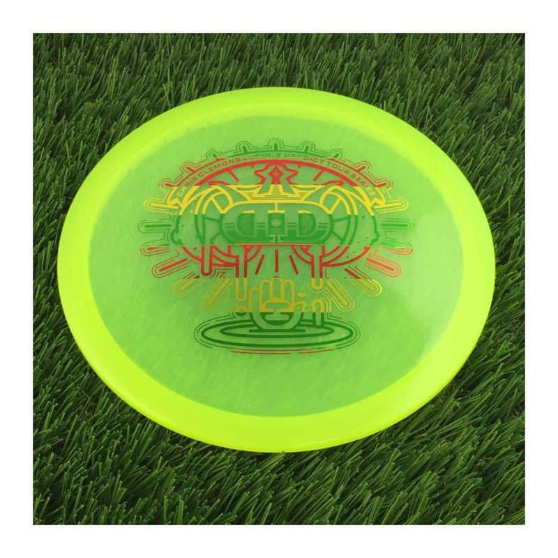 Dynamic Discs Lucid-X Verdict with Chris Clemons Tour Series 2022 Stamp - 176g - Translucent Yellow
