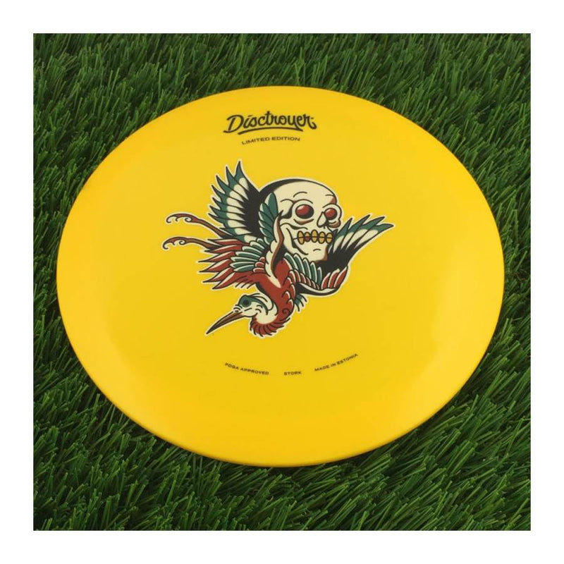 Disctroyer A-Hard Stork / Toonekurg FD-8 with Colored Tattoo - Limited Edition Stamp - 173g - Solid Yellow