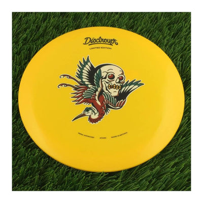 Disctroyer A-Medium Stork / Toonekurg FD-8 with Colored Tattoo - Limited Edition Stamp - 173g - Solid Yellow