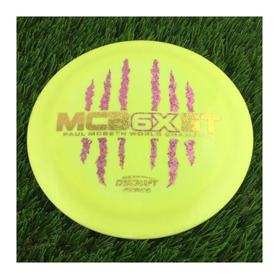 Discraft ESP Swirl Force with McBeast 6X Claw PM World Champ Stamp - 172g - Solid Yellow