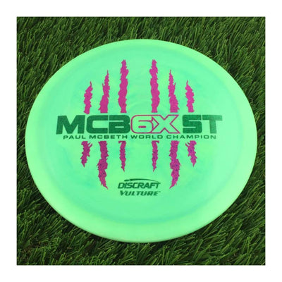Discraft ESP Swirl Vulture with McBeast 6X Claw PM World Champ Stamp - 174g - Solid Green